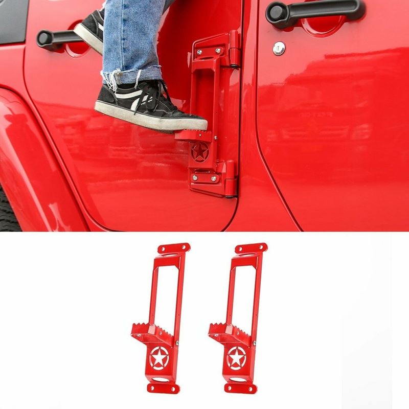 Door Hinges Step Metal Folding Foot Peg for Jeep Wrangler JK JL (2007 ...